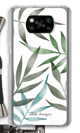 Tropical watercolor leaves