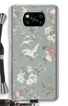 Japanese crane birds blossom