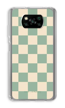 Checkered Mint, Xiaomi Poco X3 Pro soft hoesje