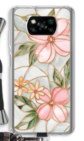 Orange stained glass flower