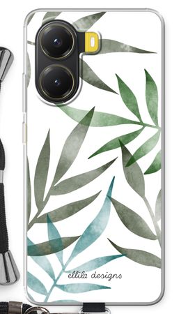 Tropical watercolor leaves