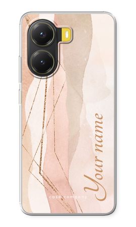 Gold Lines Namecase - Blush