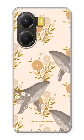 Floral Whales, Xiaomi Poco X7 Pro pehmeä kotelo
