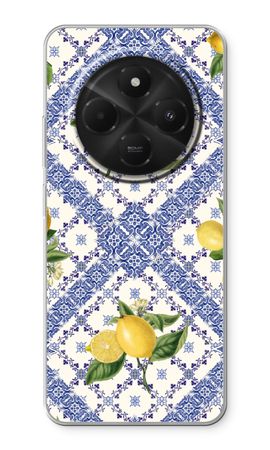 Blue tiles and lemons