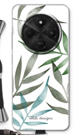 Tropical watercolor leaves