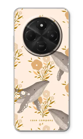 Floral Whales, Xiaomi Poco C75 soft hoesje