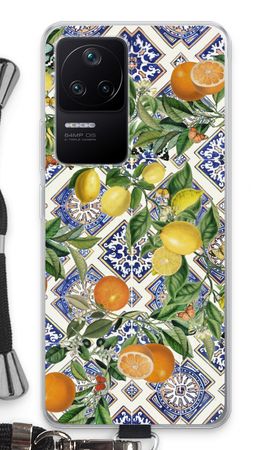 Blue tiles, lemons and oranges