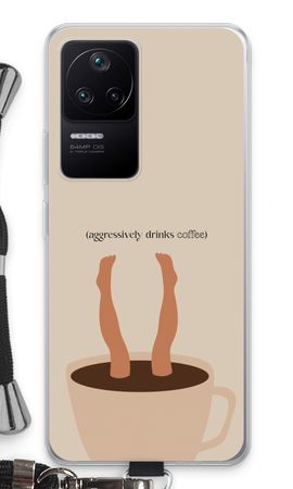 Aggressively drinks coffee