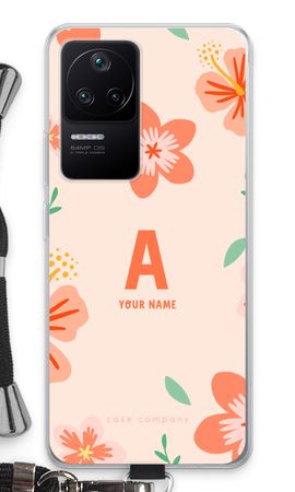 Tropical Pink Flowers Monogram