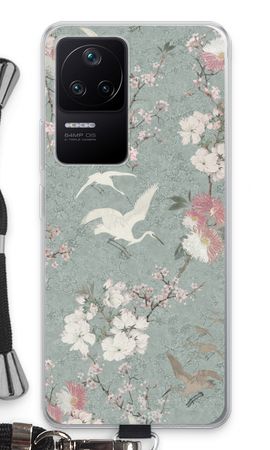 Japanese crane birds blossom