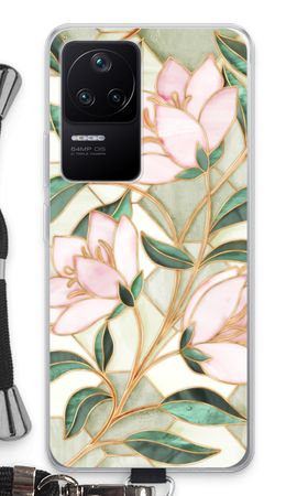 Orange stained glass flower