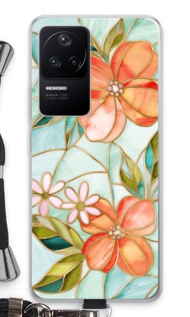 Orange stained glass flower