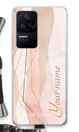 Gold Lines Namecase - Blush