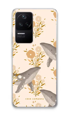 Floral Whales, Xiaomi Poco F4 pehmeä kotelo