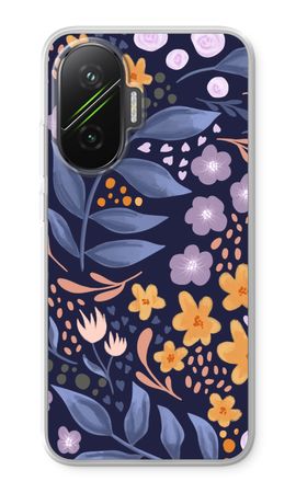 Flowers with blue leaves