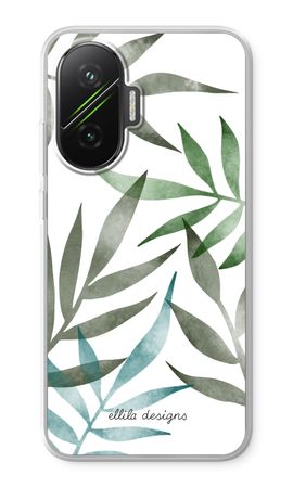 Tropical watercolor leaves