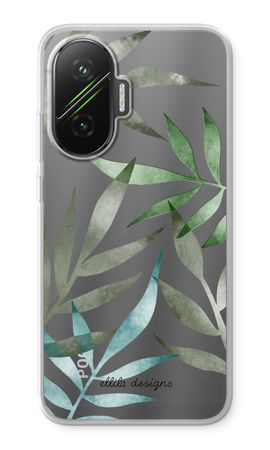 Tropical watercolor leaves