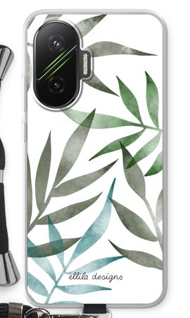 Tropical watercolor leaves