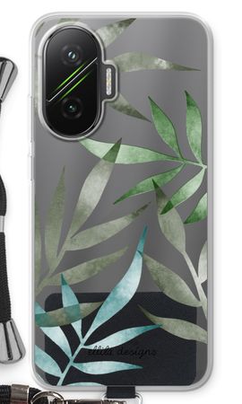 Tropical watercolor leaves