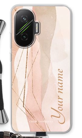 Gold Lines Namecase - Blush