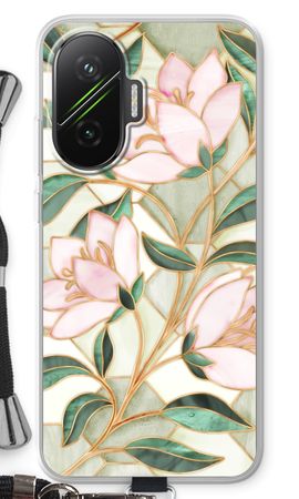 Orange stained glass flower