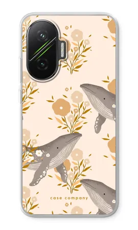 Floral Whales, Xiaomi Poco F7 soft hoesje
