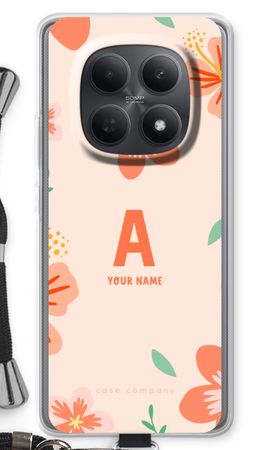 Tropical Pink Flowers Monogram