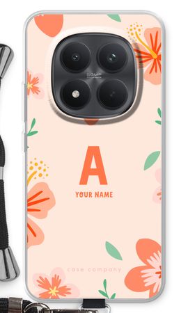 Tropical Pink Flowers Monogram