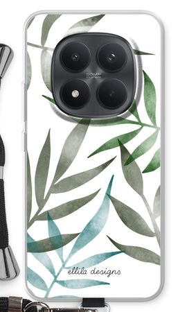 Tropical watercolor leaves