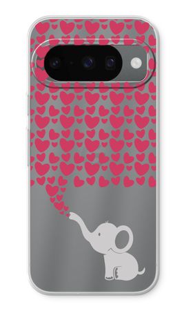 Éléphant et cœurs