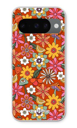 Fleurs rétro - Rouge