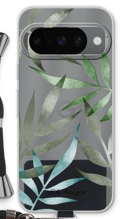 Tropical watercolor leaves