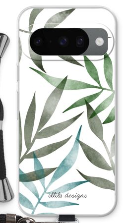 Tropical watercolor leaves