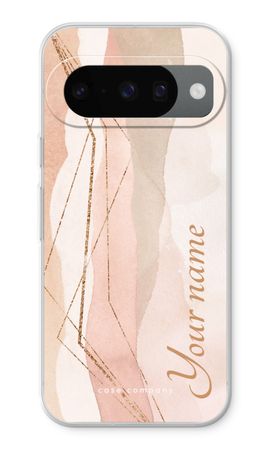 Gold Lines Namecase - Blush
