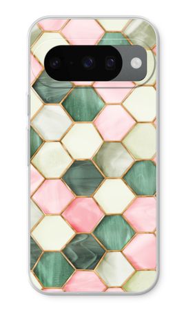 Zeshoeken in glas-in-lood