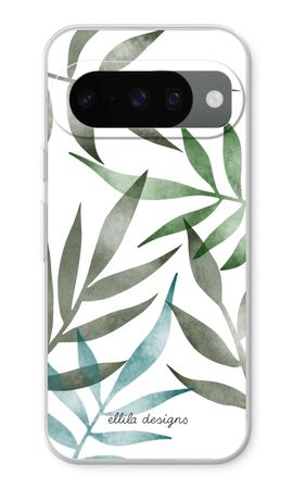 Tropical watercolor leaves