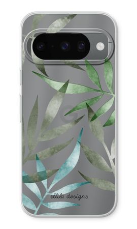 Tropical watercolor leaves