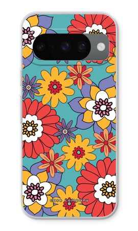 Retro Flowers - Blue
