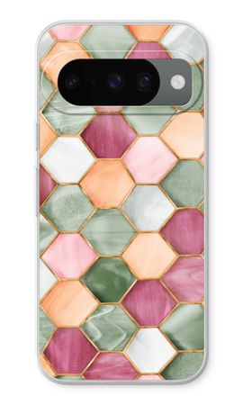 Zeshoeken in glas-in-lood