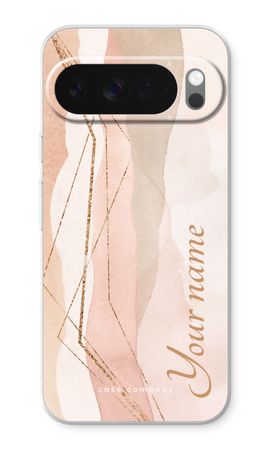 Gold Lines Namecase - Blush