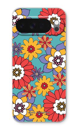 Retro Flowers - Blue