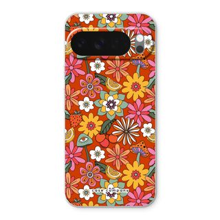 Fleurs rétro - Rouge