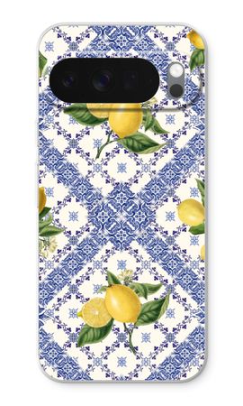 Blue tiles and lemons