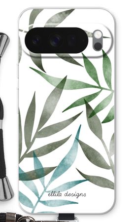 Tropical watercolor leaves