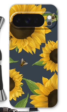 Sunflower and bees