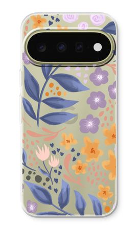 Flowers with blue leaves
