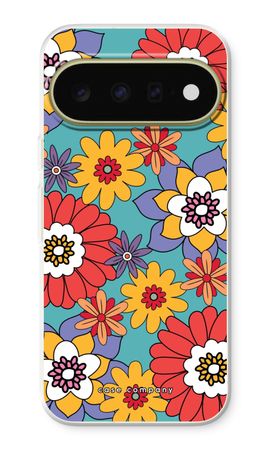 Retro Flowers - Blue