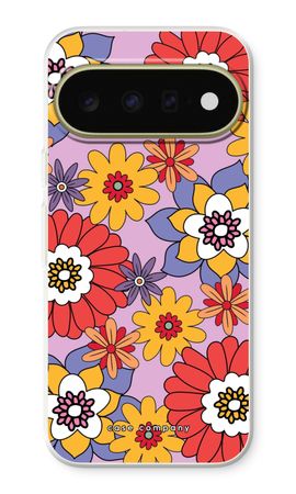 Retro Flowers - Purple