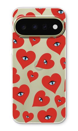 Red heart eyes