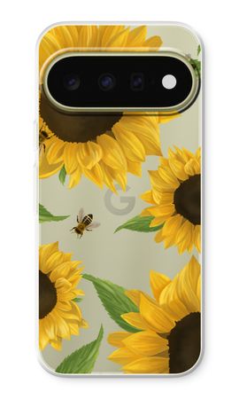 Sunflower and bees